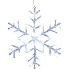 Snowflake hanging Antarctica, Ø40cm, 24 LED, cold white 230V-24V DC, IP44