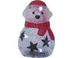 Bear with battery power, 41x30,5x28cm, 6 LED lights, batteries 2xAA not included, working time approx. 60h.
