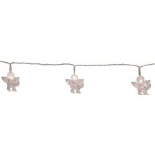 Light chain with angels 10 LEDs, 1.35m, light spacing 15cm, timer (6 + 18h cycle), battery powered (3xAA, not included), IP20