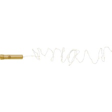 Light chain &quot;Dewdrop&quot; 40 warm white LED, timer 6h ON / 18h OFF, length 2m, copper, Pat. 1xAA (not included), or.time 60h