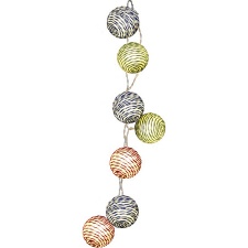 Light chain with striped balls 10 multi LED 5000h 3xAAA (not) 100h