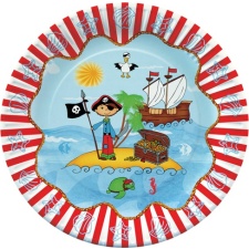 Pirates Island Cardboard plates 10pcs. 23cm,