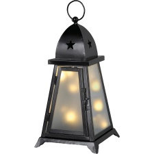 Lantern black 10 warm-white LED IP44