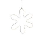 Snowflake hanging 40 LED, 33x36,5cm, 230V-12V DC, IP44