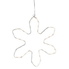 Snowflake hanging 40 LED, 33x36,5cm, 230V-12V DC, IP44