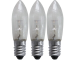 Bulb LED universal 3pcs, 0.2W, 23-55V, E10, transparent 10/200