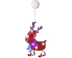Rudolf 8 LED, 17,5x27cm, battery powered (3xAA, not included), with suction cup, IP20