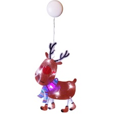 Rudolf 8 LED, 17,5x27cm, battery powered (3xAA, not included), with suction cup, IP20