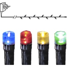 Light chain MicroLED, 180 LED, multi, 18m and 5m cable, light spacing 10cm, 230V-31V DC, IP44