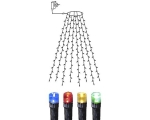Light ring with 160 colored LED lights, 8 sections long 2m, IP 44, power cable length 5m.