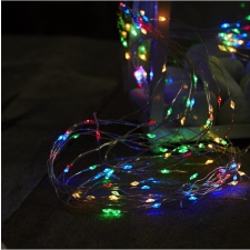 Light chain &quot;Dew drops&quot;. 125 LED lights. Multi, length 5m, IP20