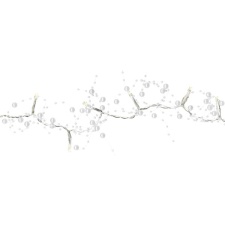 Light chain with pearls 20 LEDs, 1.15m, light spacing 6cm, timer (6 + 18h cycle), battery powered (3xAA, not included), IP20