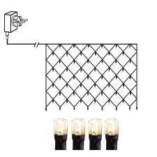 Light network MicroLED, 2 * 1m, 160 LED lights, light spacing 10cm, 230V-31V DC, IP44