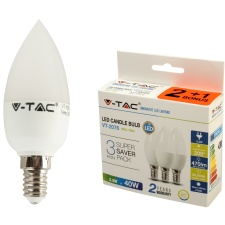 LED lamp 3-pack, E14 Candle / 5.5W / 470lm