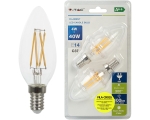 LED lamp 2-pack E14 / 4W / 400lm / 4W / Filament Candle