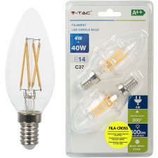 LED lamp 2-pack E14 / 4W / 400lm / 4W / Filament Candle